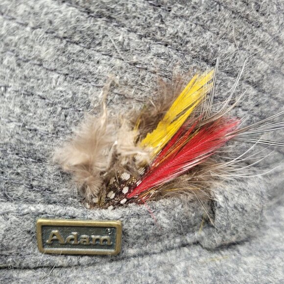 Vintage Adam New York Gray Wool Fedora with Feathers - Picture 2 of 7